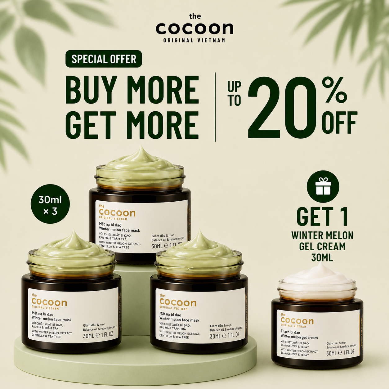(Special Deal) Winter Melon Face Mask 30ml