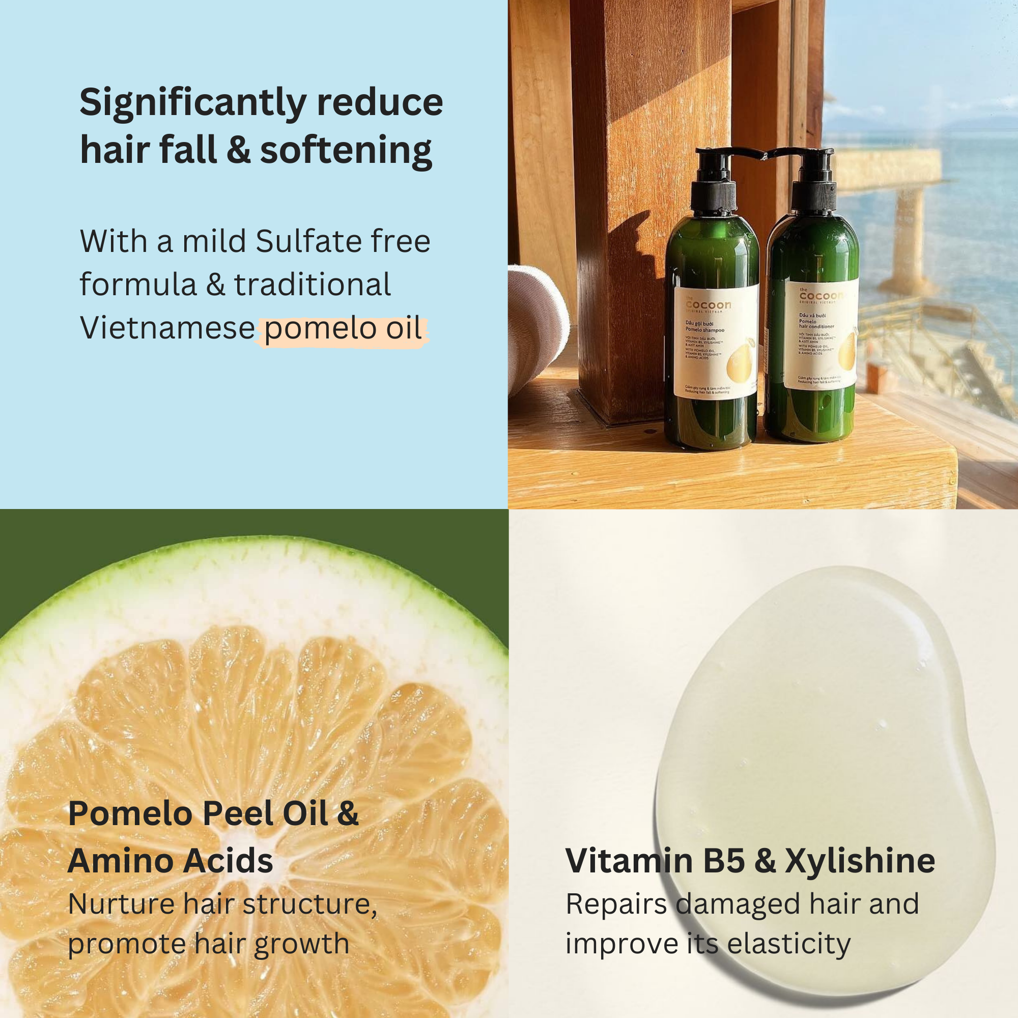 Pomelo Hair Shampoo & Conditioner Bundle - 100% Vegan Cosmetics