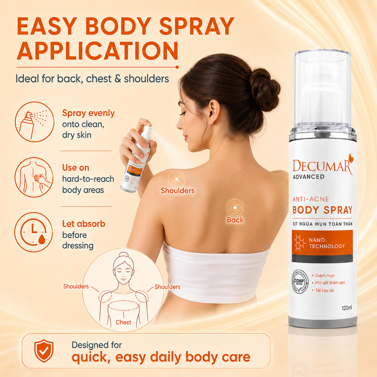 Decumar Advanced Anti - Acne Body Spary (Pre-order available in 15 days)