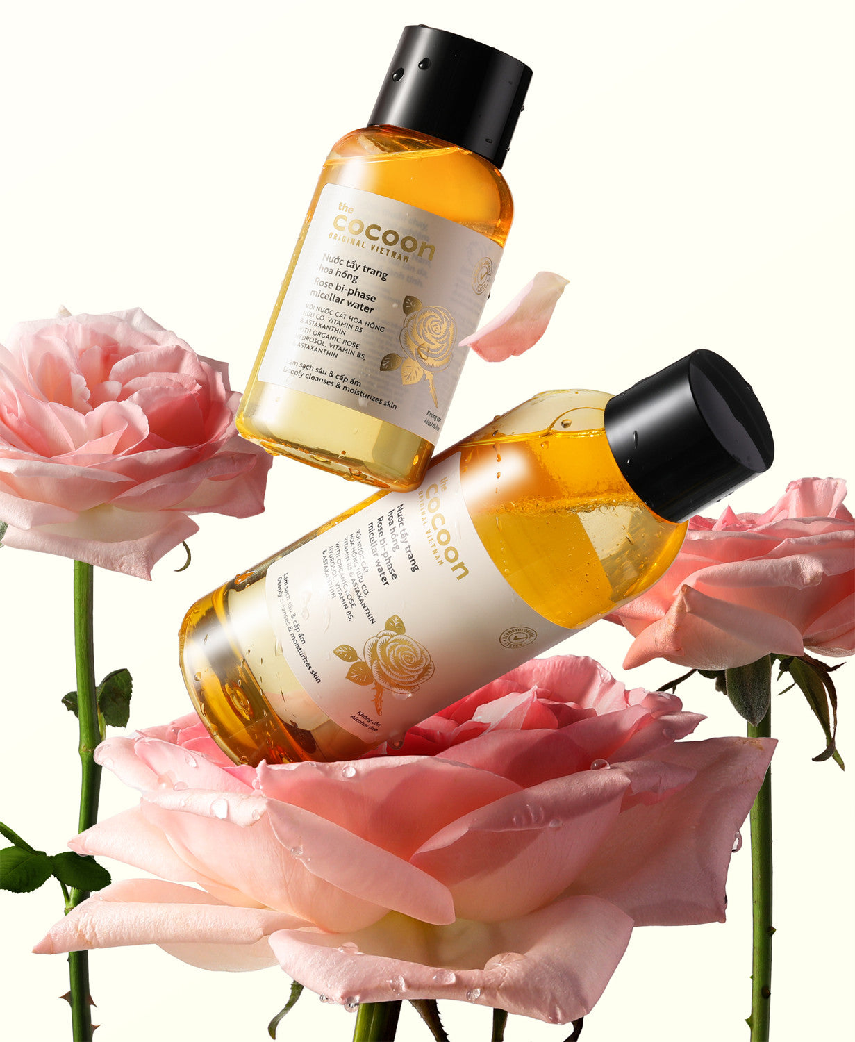 Rose bi-phase micellar water 140ml - 100% Vegan Cosmetics