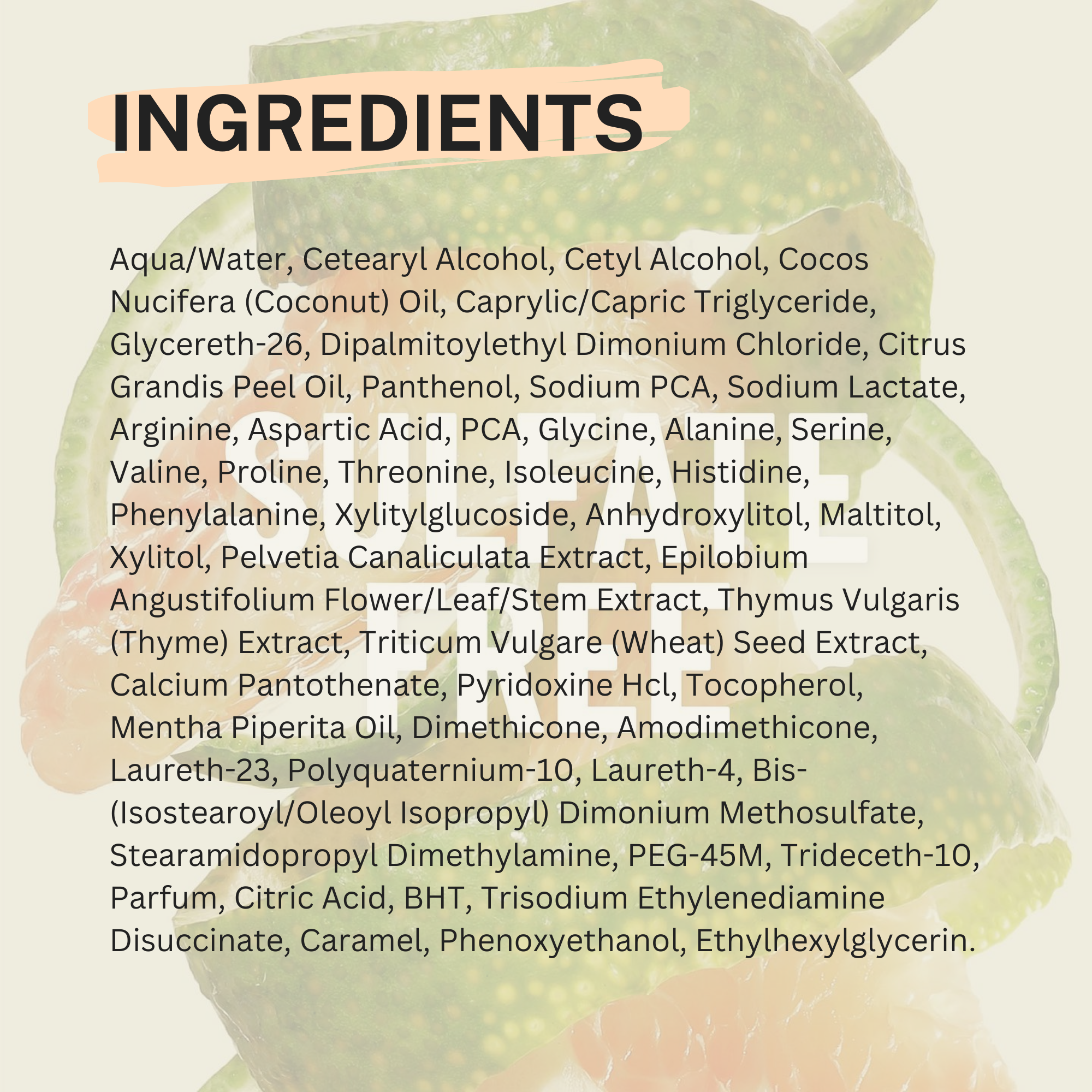 Pomelo Hair Conditioner - 100% Vegan Cosmetics