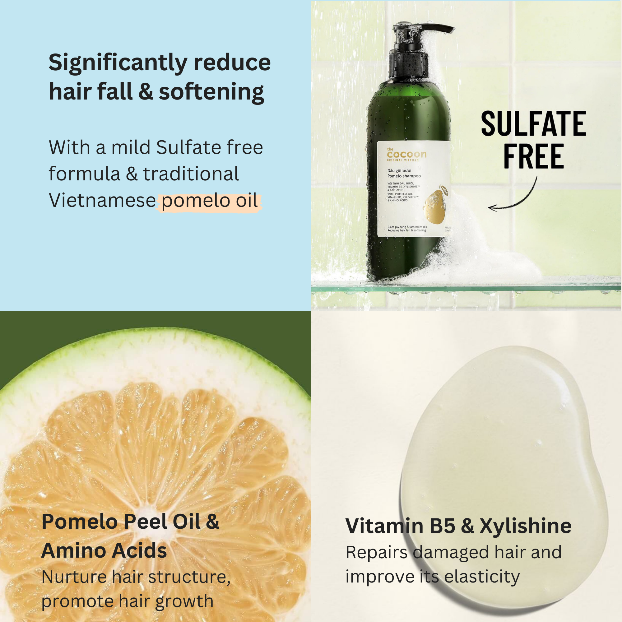 Pomelo shampoo refill 500ml - 100% Vegan Cosmetics