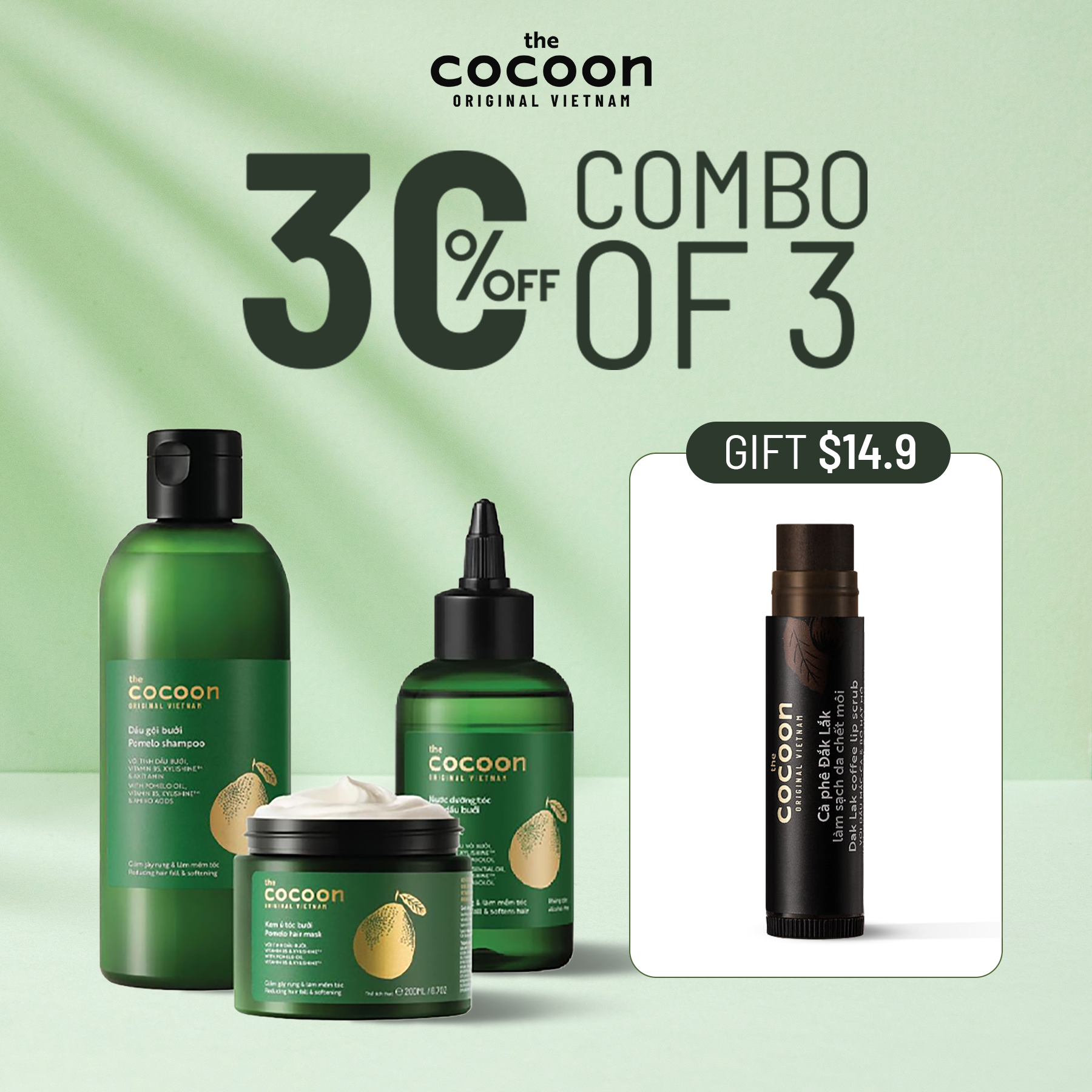 B3G1 Cocoon Pomelo Glow Set - 100% vegan cosmetic