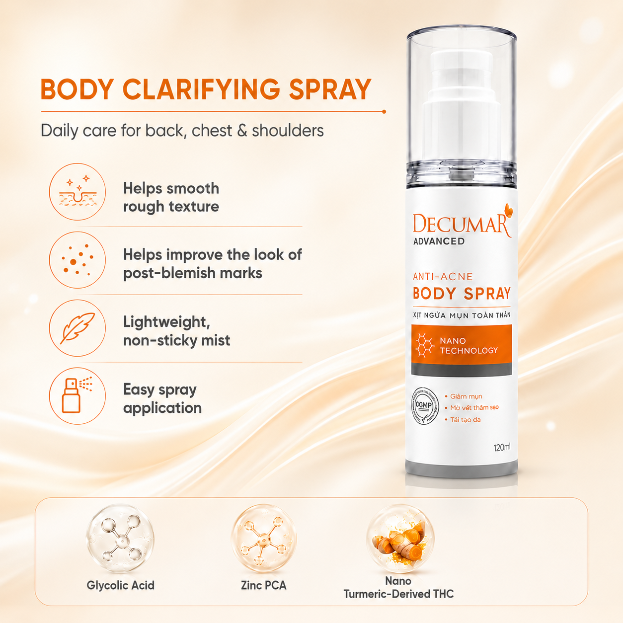 Decumar Advanced Anti - Acne Body Spary (Pre-order available in 15 days)