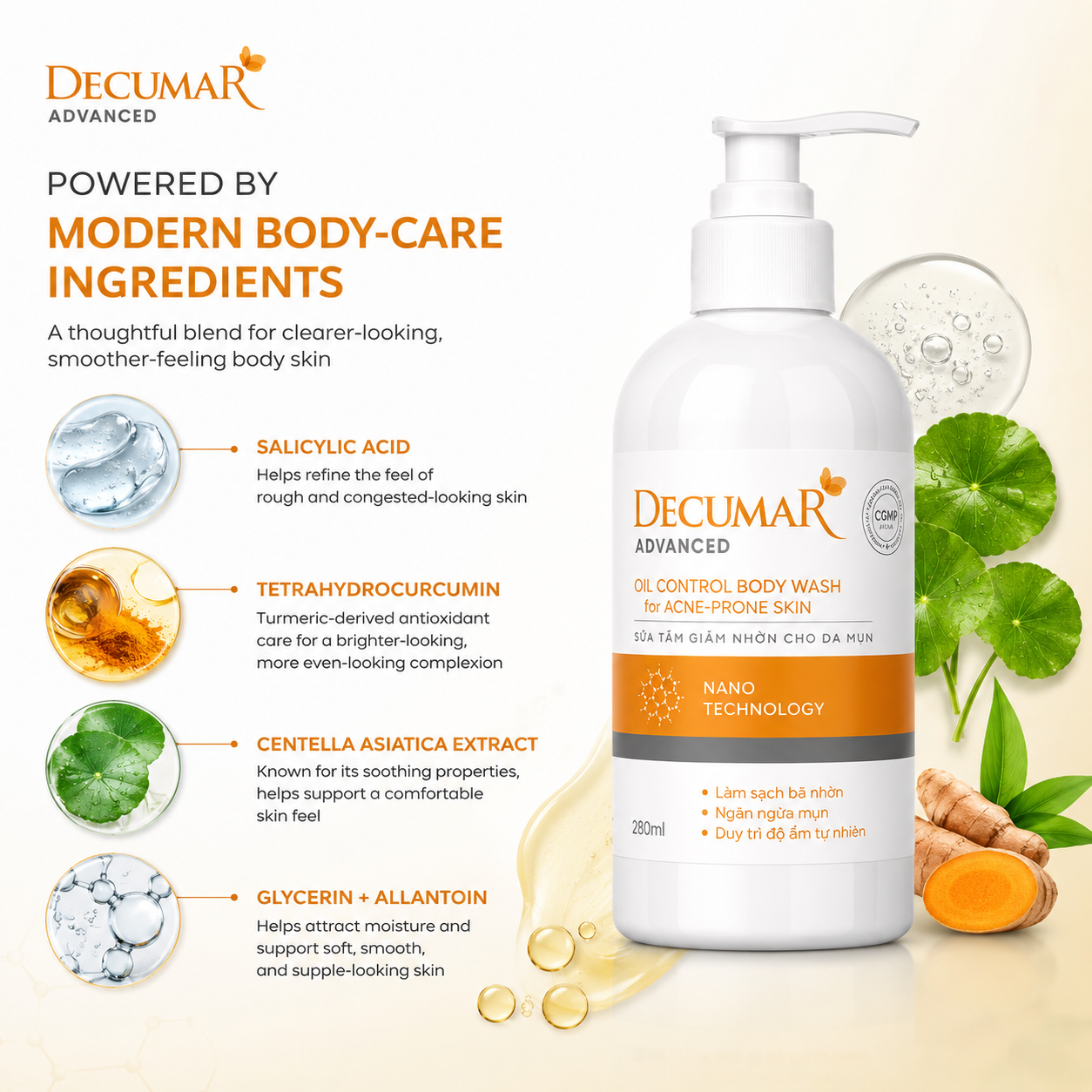 Decumar Advanced Oil Control Body Wash For Acne-Prone Skin