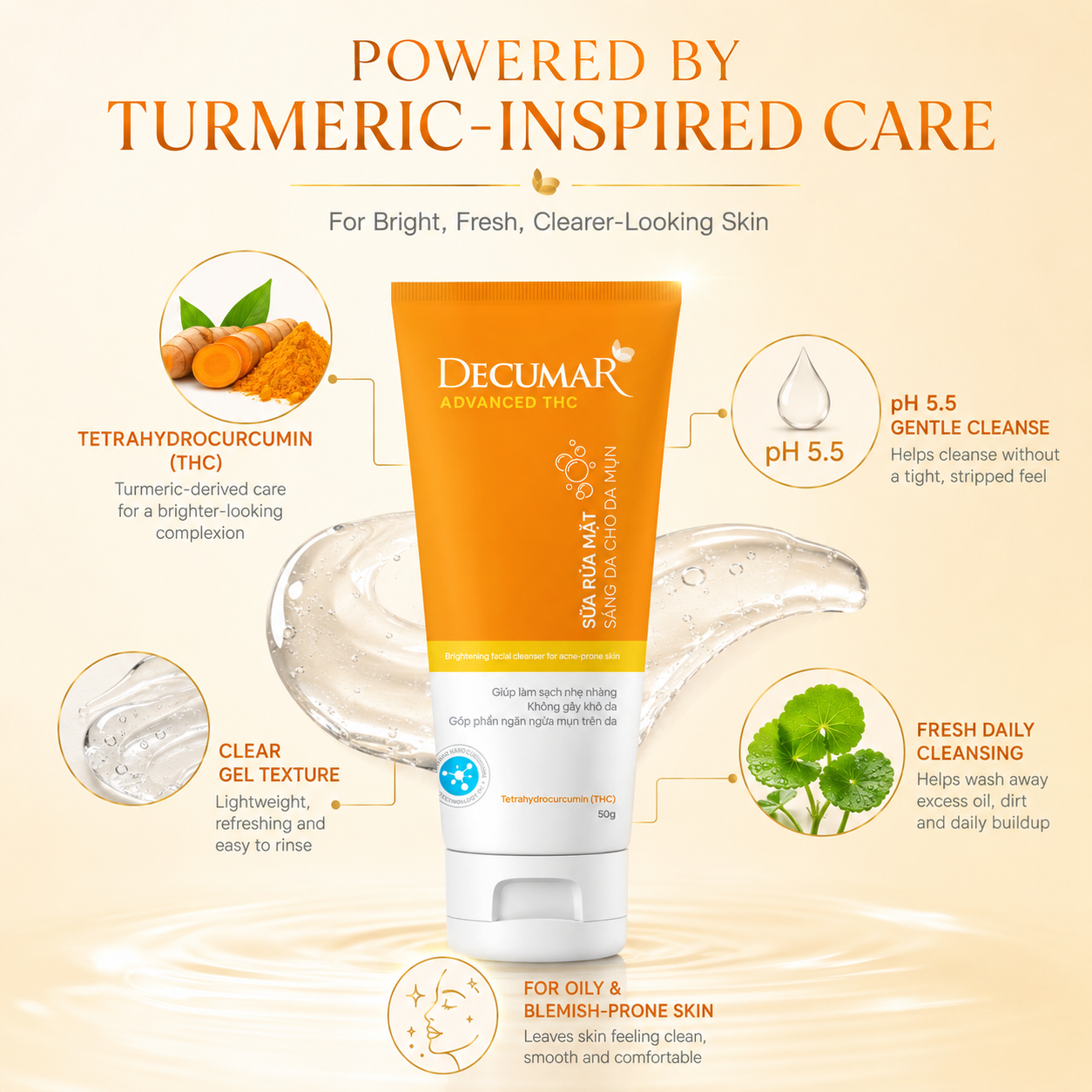 Decumar THC Anti-Acne Brightening Cleansering Milk