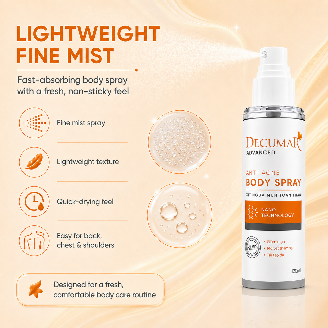 Decumar Advanced Anti - Acne Body Spary (Pre-order available in 15 days)