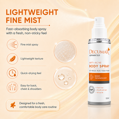 Decumar Advanced Anti - Acne Body Spary (Pre-order available in 15 days)