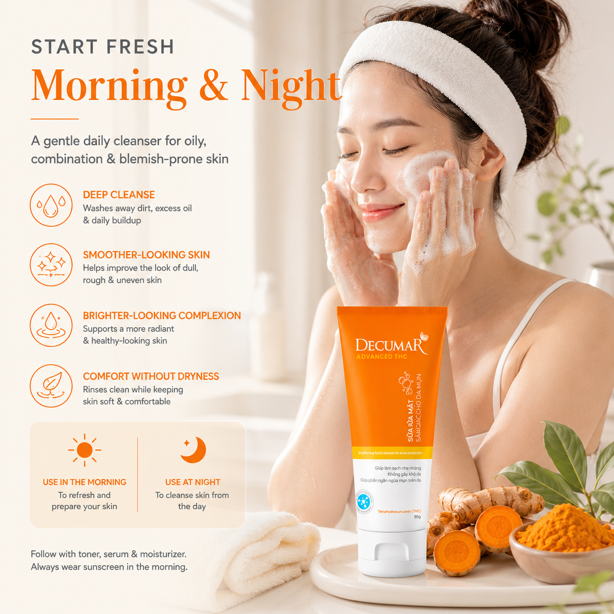 Decumar THC Anti-Acne Brightening Cleansering Milk