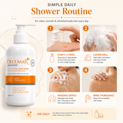 Decumar Advanced Oil Control Body Wash For Acne-Prone Skin