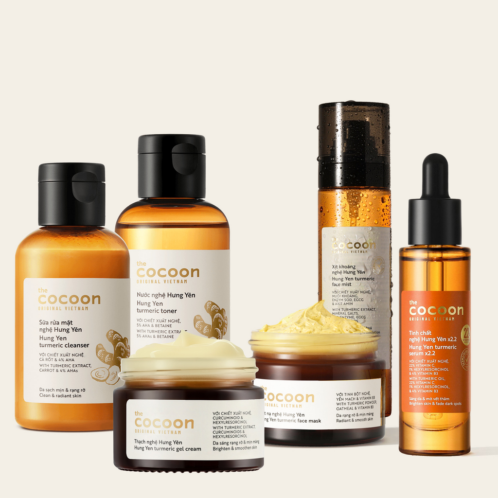 Cocoon Turmeric Radiance Skin 6 Piece Set - 100% vegan cosmetic