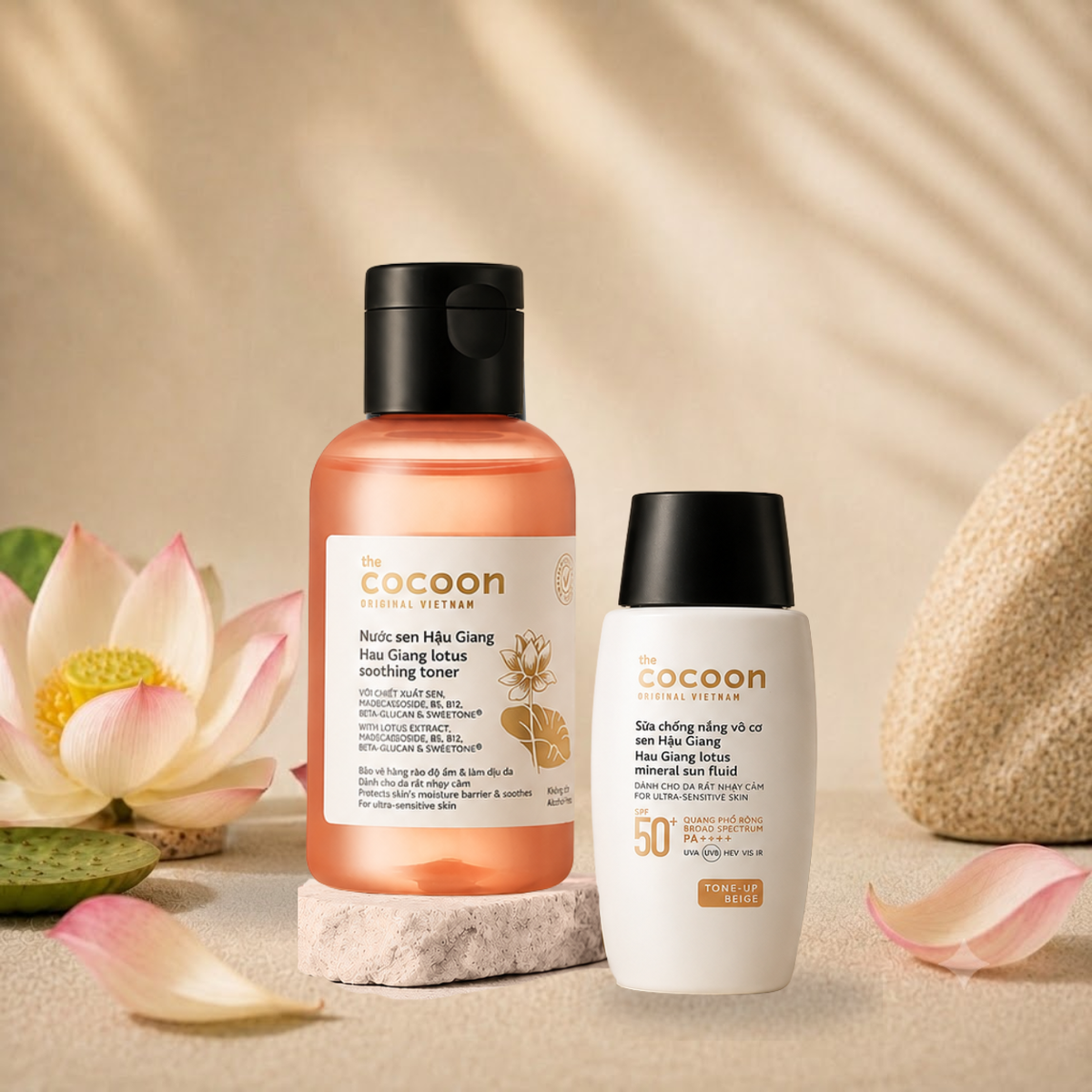 Hau Giang Lotus Intensive Soothing, Restoring & Protecting Combo