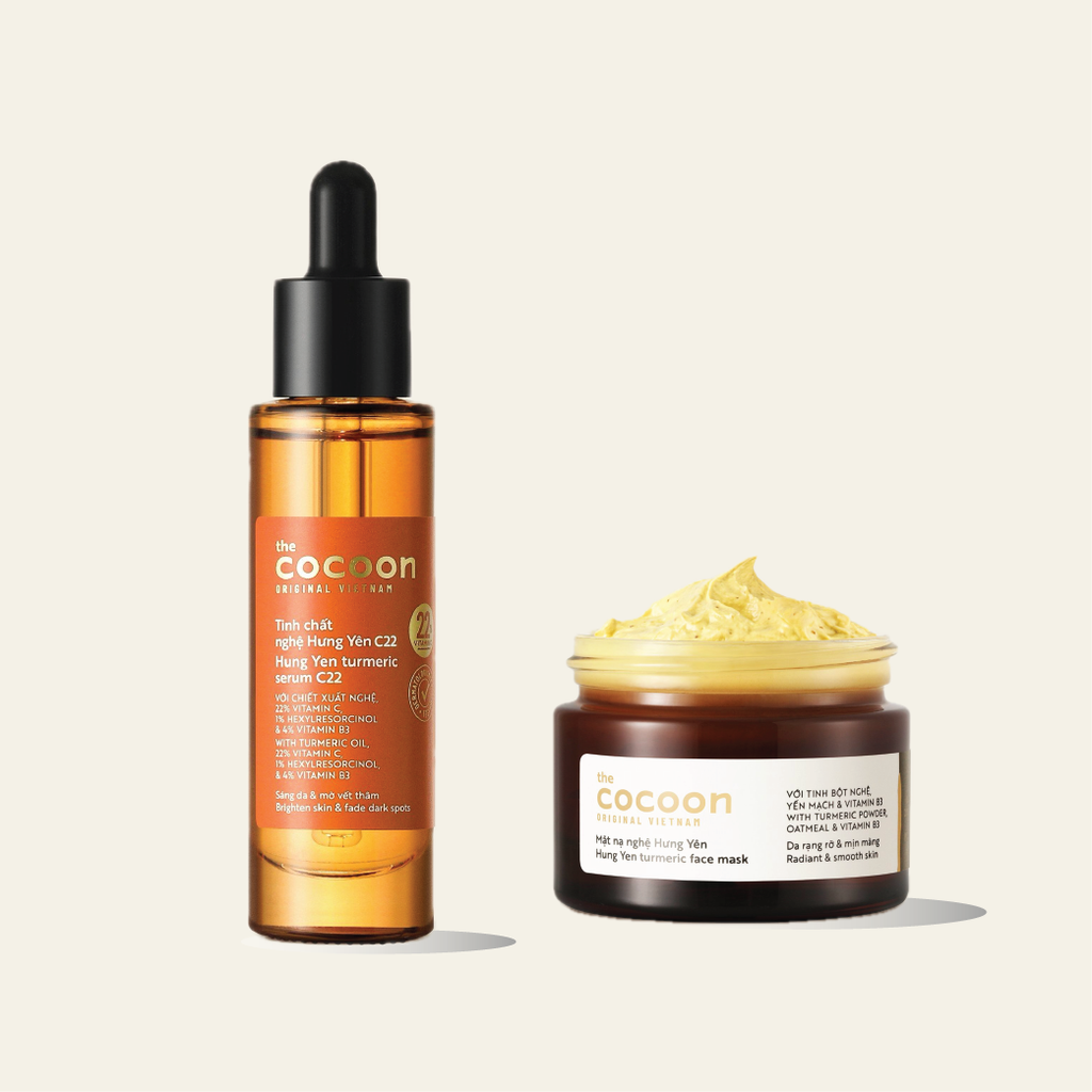 [Labor Day] Cocoon No-Makeup Glow Set – Turmeric Mask & Mineral Tone-Up Sunscreen