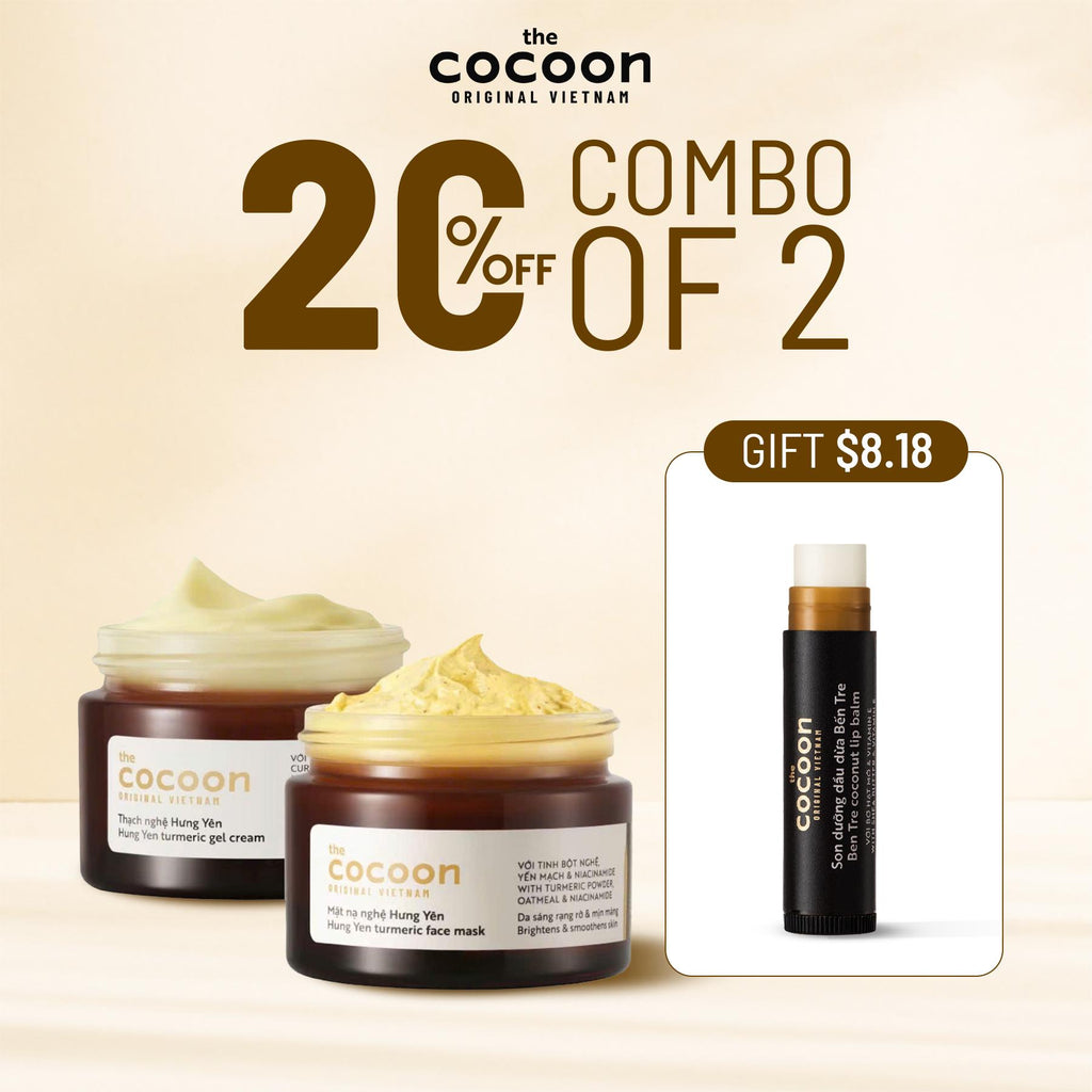 B3G1 Cocoon Turmeric Brightening Face Mask Trio -  100% Vegan Cosmetic