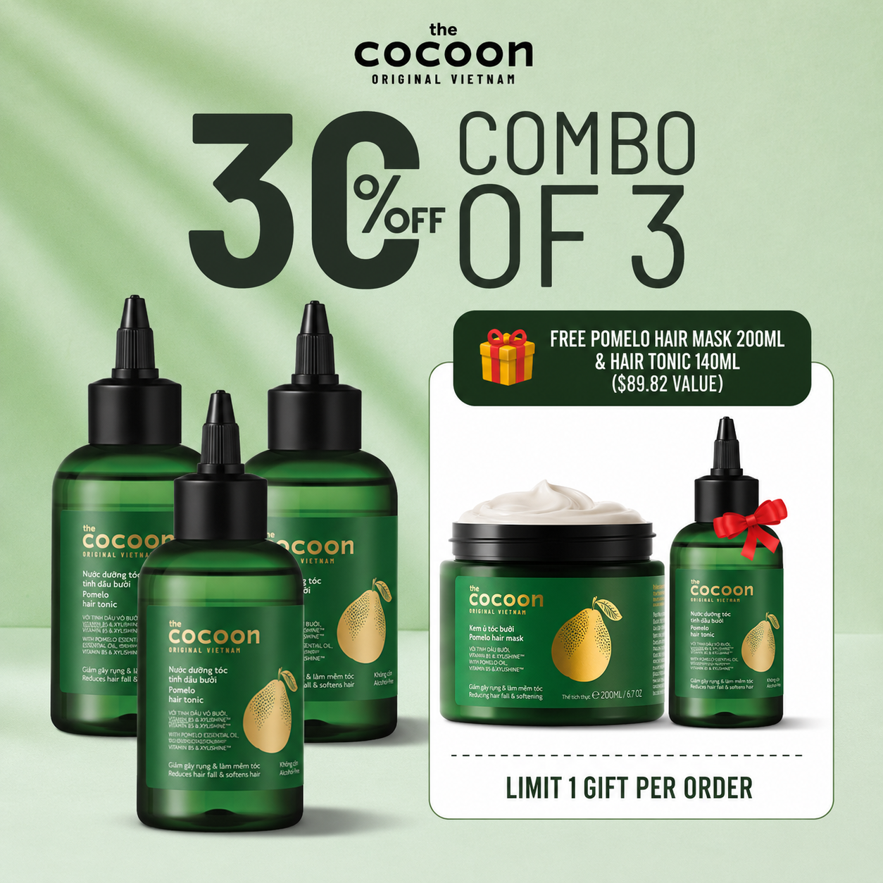 B3G1 Cocoon Pomelo Glow Set - 100% vegan cosmetic