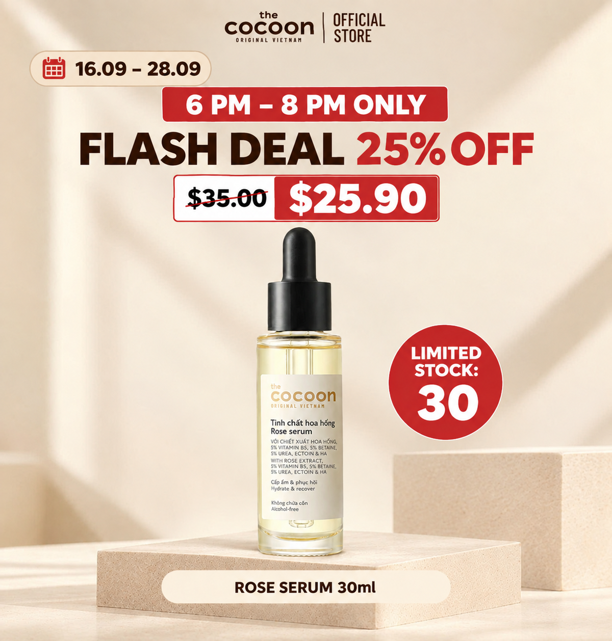 FS Rose Serum - 100% Vegan Cosmetics