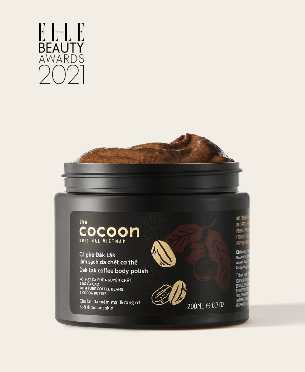 8.8 Dak Lak Coffee Body Polish - 100% Vegan Cosmetics