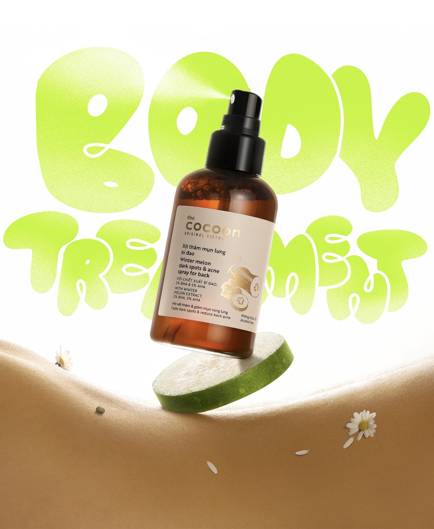 Winter Melon Dark Spots & Acne Spray for Back - 100% Vegan Cosmetics